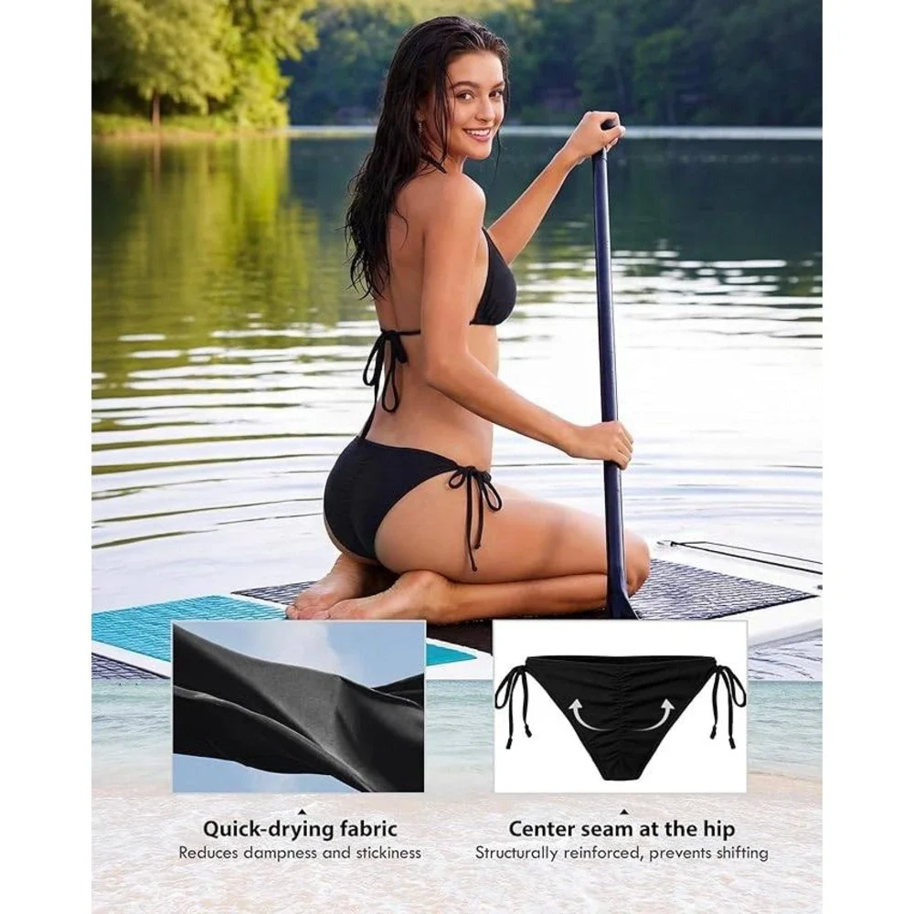 MSRP $31 American Trends Women's S String Triangle Halter Bikini‎ Set-2 Piece S